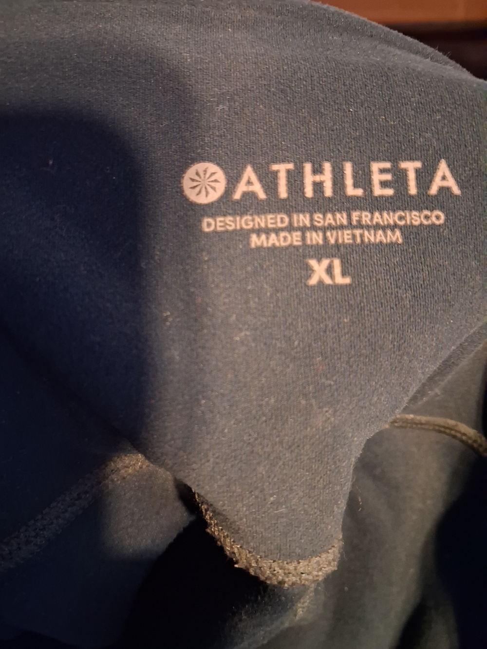 Athleta Dark Teal Athletic Leggings with Side Lace Detail - Picture 3 of 5